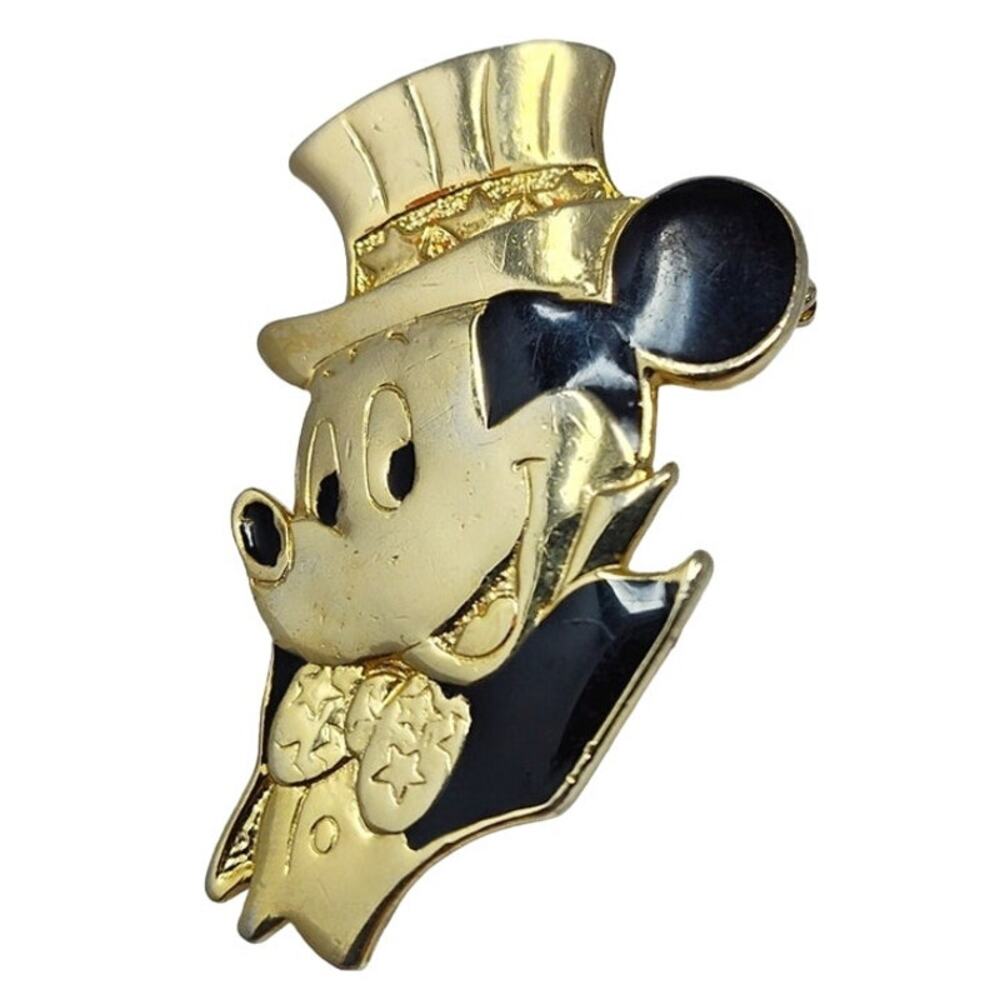 Rare Vintage Disney Mickey Mouse Star Hat Brooch